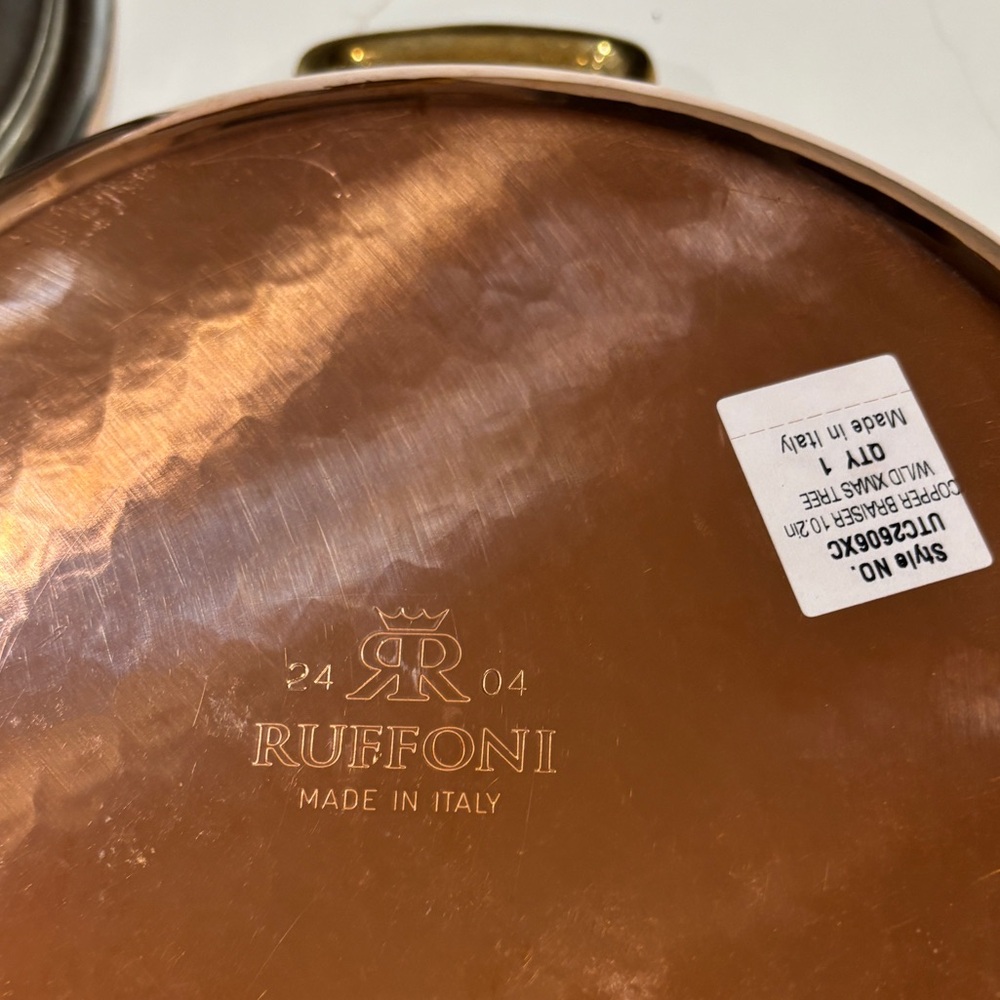 Ruffoni Historia Copper Braiser 10.2” with Christmas tree knob - Picture 6 of 9
